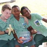 伍德福德国际学校的学生在吃水果