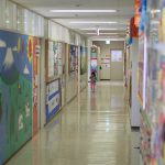 福冈国际学校的教室走廊